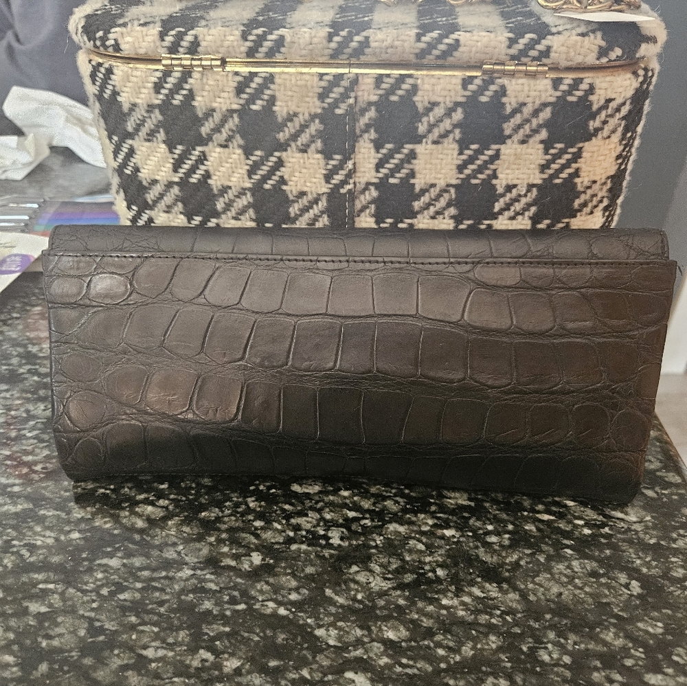 Titti Dell’Acqua X Maxima Black Alligator Leather Clutch Vintage 1990s - Picture 2 of 8